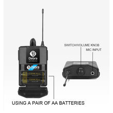 Cargar imagen en el visor de la galería, D Debra Audio AU400 Pro UHF 4 Channel Wireless Microphone System With Cordless Mics