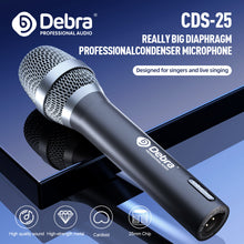Load image into Gallery viewer, D Debra CDS-25 Wired Dynamic Microphone, Cardioid Dynamic Vocal Handheld Mic with XLR Interface Mic Clips, Suited for Speakers, Karaoke Singing Machine, Amp, Mixer Audio