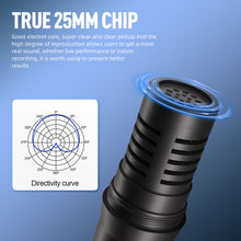 Load image into Gallery viewer, D Debra CDS-25 Wired Dynamic Microphone, Cardioid Dynamic Vocal Handheld Mic with XLR Interface Mic Clips, Suited for Speakers, Karaoke Singing Machine, Amp, Mixer Audio