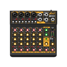 Load image into Gallery viewer, Audio Mixer Mini6 Professional,Sounds Mixer for Streaming,6 Channel Audio Mixer,Usb Audio Interface and 48V Phantom Power Bluetooth for Podcasting Mixer,Live Performance, Recording, DJ, PC
