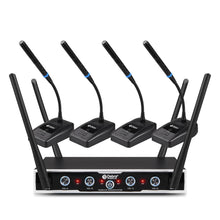 Carregar imagem no visualizador da galeria, D Debra Audio Wireless Microphone System Pro DU4004/DU8008 UHF Wireless Handheld Gooseneck Lavalier Headset Mics, Adjustable Frequency 260FT Range, Ideal for Meeting Church Speech Party