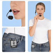 Load image into Gallery viewer, D Debra Audio DT-01/02 UHF Wireless Microphone System with 30 Channels, Headset & Lavalier Mic, 50m Range & 6.5mm Output for Hands-Free Presentation, Fitness and Streaming