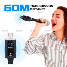 Load image into Gallery viewer, D Debra Audio U2 Wireless Audio Transceiver System, 16 Adjustable Frequency Wireless Microphone System for Karaoke, Wedding, DJ, Speech, Party, 164FT