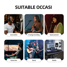 Load image into Gallery viewer, D Debra DM58 Wired Dynamic Microphone, Cardioid Dynamic Vocal Handheld Mic with Mic Clips, Suited for Speakers, Karaoke Singing Machine, Amp, Mixer Audio