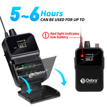 Load image into Gallery viewer, Wireless Microphone System D Debra UHF UBR-102 with Dual Cordless Mics, 260ft Range, Suitable for Church, Lectures, Karaoke, Weddings, DJ, and Bars