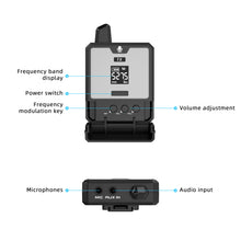 Load image into Gallery viewer, D Debra Audio DT-01/02 UHF Wireless Microphone System with 30 Channels, Headset & Lavalier Mic, 50m Range & 6.5mm Output for Hands-Free Presentation, Fitness and Streaming