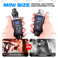 Load image into Gallery viewer, D Debra Audio U2 Wireless Audio Transceiver System, 16 Adjustable Frequency Wireless Microphone System for Karaoke, Wedding, DJ, Speech, Party, 164FT