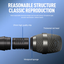 Load image into Gallery viewer, D Debra CDS-25 Wired Dynamic Microphone, Cardioid Dynamic Vocal Handheld Mic with XLR Interface Mic Clips, Suited for Speakers, Karaoke Singing Machine, Amp, Mixer Audio