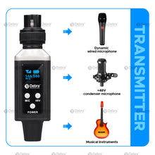 Load image into Gallery viewer, D Debra Audio U2 Wireless Audio Transceiver System, 16 Adjustable Frequency Wireless Microphone System for Karaoke, Wedding, DJ, Speech, Party, 164FT