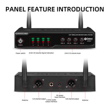Laden Sie das Bild in den Galerie-Viewer, D Debra Audio UM304 Pro 4-Channel UHF Wireless Microphone System,260ft Range, ID Lock, Auto Frequency, idea for Stage Conference Interview Home Karaoke Wedding Conference Speech