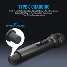 Load image into Gallery viewer, D Debra Audio Wireless Microphone System Pro UX400 UHF 4 Channle Rechargeable Handheld Microphone, Ideal for Meeting Church Speech Party