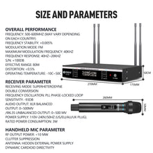 Load image into Gallery viewer, D Debra Audio Wireless Microphone System Pro UX400 UHF 4 Channle Rechargeable Handheld Microphone, Ideal for Meeting Church Speech Party