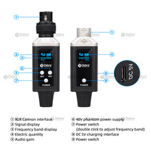 Load image into Gallery viewer, D Debra Audio U2 Wireless Audio Transceiver System, 16 Adjustable Frequency Wireless Microphone System for Karaoke, Wedding, DJ, Speech, Party, 164FT