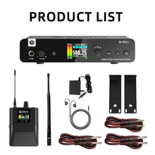 Cargar imagen en el visor de la galería, D Debra PRO M-PROI UHF Stereo Wireless In-Ear Monitor System, Wireless IEM with Automatic Frequency Search Function, 560-590Mhz Transmitter and Receiver, Idea for Stage, Studio, Band Performance, Live Performance
