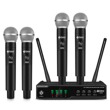 Laden Sie das Bild in den Galerie-Viewer, D Debra Audio UM304 Pro 4-Channel UHF Wireless Microphone System,260ft Range, ID Lock, Auto Frequency, idea for Stage Conference Interview Home Karaoke Wedding Conference Speech
