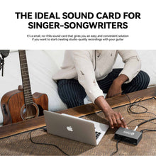 Load image into Gallery viewer, D Debra USB Audio Interface 24 BIT/192 KHZ with XLR, Phantom Power, Direct Monitoring, Sound Card for PC Recording, Streaming, Guitarist, Vocalist and Podcasting