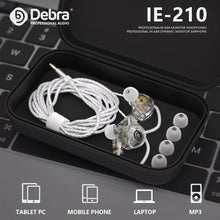 Laden Sie das Bild in den Galerie-Viewer, D Debra IE-210 Wired Earphones - HiFi In-Ear Earbuds – Professional Noise Isolating Ear Buds - Clear Sound, Deep Bass & Comfort-Fit IEM Earphones - 3.5mm, Gold-Plated Cord, Carrying Case