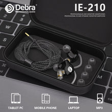 Laden Sie das Bild in den Galerie-Viewer, D Debra IE-210 Wired Earphones - HiFi In-Ear Earbuds – Professional Noise Isolating Ear Buds - Clear Sound, Deep Bass & Comfort-Fit IEM Earphones - 3.5mm, Gold-Plated Cord, Carrying Case