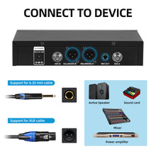 Cargar imagen en el visor de la galería, D Debra Audio R202 Pro 2x100 Channels UHF Wireless Microphone System with Cordless Handheld Lavalier Headset Mics, DSP PLL Anti-Interference, Ideal for Karaoke Church Party