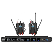Load image into Gallery viewer, D Debra Audio PRO Mono ER-202 UHF Dual Channel Wireless in Ear Monitor System with Monitoring Type for Stage, Receiver, Studio, Guitar, Band Performance