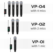 Carregar imagem no visualizador da galeria, D Debra Audio Wireless Microphone System Wireless Dynamic Handheld Microphone with Rechargeable Receiver for Karaoke Singing, Wedding, DJ, Party, Speech, Church, Class Use, 200ft