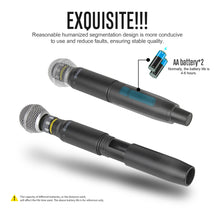 Load image into Gallery viewer, D Debra Audio D-440 !!!UHF 4-Channel Wireless Microphone System with 4 Cordless Mics, Home Karaoke KTV Set, Ideal for Party, Church, Weddings, Stage, DJ, Outdoor, 300 Ft