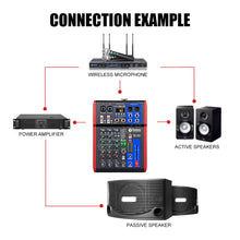 Load image into Gallery viewer, D Debra SI-UX Series Professional Portable Recording Mixer Audio with 99 DSP Digital Effects Mic Preamps and USB for DJ Mixer Console Karaoke Home Recording Studio