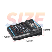 Load image into Gallery viewer, Audio Mixer D Debra Audio 4/6-Channel DJ Mixer Console with MP3 USB Bluetooth, Sound Mixing Board for Live, Wedding, Party, Recording Broadcast
