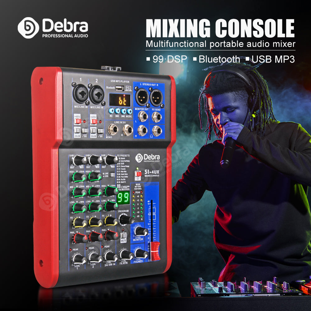 D Debra Audio SI-4UX Professional Portable Recording Mixer Audio With