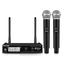 Load image into Gallery viewer, D Debra Audio VM302/VM304 VHF Wireless Microphone System with Dual Handheld Mic Have XLR Interface for Home Karaoke Wedding Conference Speech