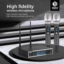 Load image into Gallery viewer, D Debra Audio R202 Professional 2x100 Channels UHF Wireless Handheld Microphone System, Ideal for Karaoke Church Party