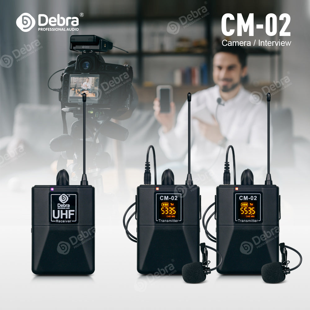 D Debra Audio CM Series UHF Wireless Lavalier Microphone with 30 Selec