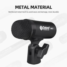 Load image into Gallery viewer, D Debra DK7 Pro 7-Piece Wired Drum Microphone Kit for Performing and Recording Drummers, Includes Mics, Mic Clip with Options for Kick Drums, Snare, Rack/Floor Toms, Congas and Cymbals