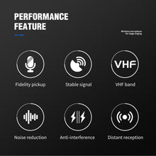 Carregar imagem no visualizador da galeria, D Debra Audio Wireless Microphone System Wireless Dynamic Handheld Microphone with Rechargeable Receiver for Karaoke Singing, Wedding, DJ, Party, Speech, Church, Class Use, 200ft