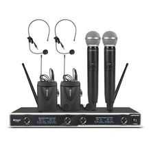 Load image into Gallery viewer, D Debra Audio D-440 !!!UHF 4-Channel Wireless Microphone System with 4 Cordless Mics, Home Karaoke KTV Set, Ideal for Party, Church, Weddings, Stage, DJ, Outdoor, 300 Ft