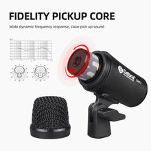 Load image into Gallery viewer, D Debra DK7 Pro 7-Piece Wired Drum Microphone Kit for Performing and Recording Drummers, Includes Mics, Mic Clip with Options for Kick Drums, Snare, Rack/Floor Toms, Congas and Cymbals