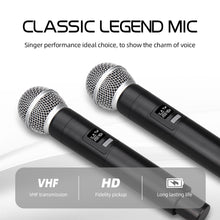 Load image into Gallery viewer, D Debra Audio VM302/VM304 VHF Wireless Microphone System with Dual Handheld Mic Have XLR Interface for Home Karaoke Wedding Conference Speech