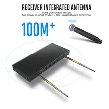 Load image into Gallery viewer, D Debra Audio D-440 !!!UHF 4-Channel Wireless Microphone System with 4 Cordless Mics, Home Karaoke KTV Set, Ideal for Party, Church, Weddings, Stage, DJ, Outdoor, 300 Ft