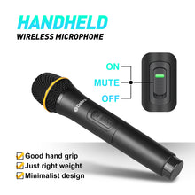 Load image into Gallery viewer, D Debra Audio AU800 Pro UHF 8 Channel Wireless Microphone System with Cordless Handheld Lavalier Headset Mics, Metal Receiver, Ideal for Karaoke Church Party