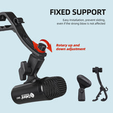 Load image into Gallery viewer, D Debra DK7 Pro 7-Piece Wired Drum Microphone Kit for Performing and Recording Drummers, Includes Mics, Mic Clip with Options for Kick Drums, Snare, Rack/Floor Toms, Congas and Cymbals