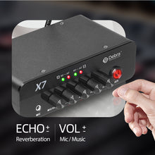 Laden Sie das Bild in den Galerie-Viewer, D Debra PRO X7 UHF Wireless Microphone System with Dual Handheld Mic Have Optical, Coaxial Input, Compatible with Active Speaker, TV, for Home Karaoke