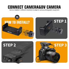 Laden Sie das Bild in den Galerie-Viewer, D Debra Wireless Microphone System DV-02H UHF 2-Channel Wireless Handheld Microphone with Remote Real-time Sound Monitor for DSLR Camera Vlog Phone Interview Live Recording