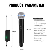 Carregar imagem no visualizador da galeria, D Debra Audio Wireless Microphone System Wireless Dynamic Handheld Microphone with Rechargeable Receiver for Karaoke Singing, Wedding, DJ, Party, Speech, Church, Class Use, 200ft
