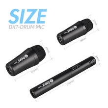 Load image into Gallery viewer, D Debra DK7 Pro 7-Piece Wired Drum Microphone Kit for Performing and Recording Drummers, Includes Mics, Mic Clip with Options for Kick Drums, Snare, Rack/Floor Toms, Congas and Cymbals