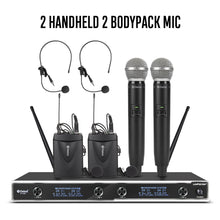 Load image into Gallery viewer, D Debra Audio D-440 UHF 4 Channel Wireless Microphone System With Cordless Mics