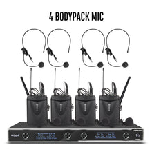 Load image into Gallery viewer, D Debra Audio D-440 UHF 4 Channel Wireless Microphone System With Cordless Mics
