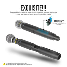 Load image into Gallery viewer, D Debra Audio D-440 UHF 4 Channel Wireless Microphone System With Cordless Mics