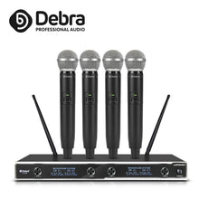 Load image into Gallery viewer, D Debra Audio D-440 UHF 4 Channel Wireless Microphone System With Cordless Mics