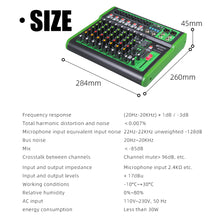 Load image into Gallery viewer, D Debra Audio DI-UX Series Professional Portable Recording Mixer Audio With USB 99 DSP Digital Effects For DJ Mixer Console Karaoke Recording Studio