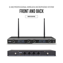 Load image into Gallery viewer, D Debra Audio D-440 UHF 4 Channel Wireless Microphone System With Cordless Mics